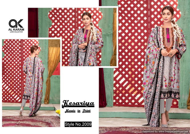 Al Karam 2 Cambric Cotton Designer Karachi Dress Material Collection